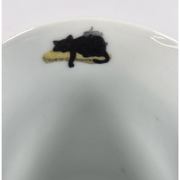 Kiub Jane Crowther Adorable Porcelain Sleeping Cat Coffee Mug bug art - Picture 2 of 7